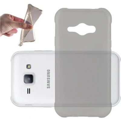Afbeelding van Cadorabo Hoesje geschikt voor Samsung Galaxy J1 ACE in TRANSPARANT ZWART Beschermhoes gemaakt van flexibel TPU Silicone Case Cover