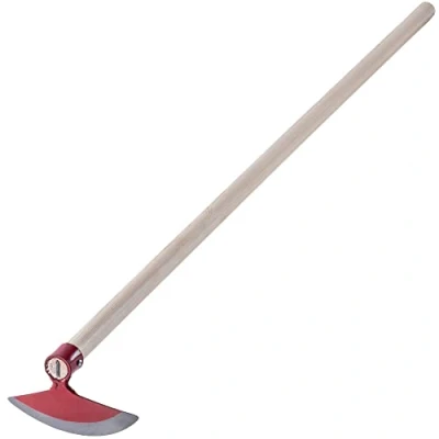 Afbeelding van KADAX Hak met metalen kop, tuinhak steel van hout, trekhaak voor het verwijderen onkruid, tuinaccessoires wieden (halfrond, breedte: 18 cm, rood)