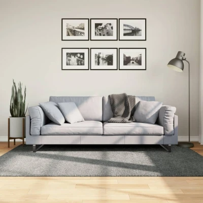 Afbeelding van Vloerkleed shaggy hoogpolig modern 140x200 cm groen
