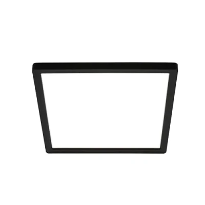 Afbeelding van BRILONER LED plafondlamp met indirect licht, vlak, neutraal wit lamp, plafondlamp, woonkamerlamp, paneel, keukenlamp, plafondverlichting, 24x24x3 cm, zwart