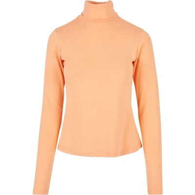 Afbeelding van Urban Classics Turtleneck Longsleeve Longsleeve, Dames, Maat: Large, Papaya
