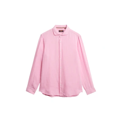 Afbeelding van Superdry Vacation LONG Sleeved Overhemd, Heren, Maat: XXL, Coastal pink