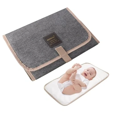 Afbeelding van YTUGIL Aankleedkussen voor baby, draagbare aankleedkussen, reisverschoningsmat, waterdichte opvouwbare luierverschoningsmatten, babyaankleedkussen, reisverschoonmat, babyaankleedkussen (1,