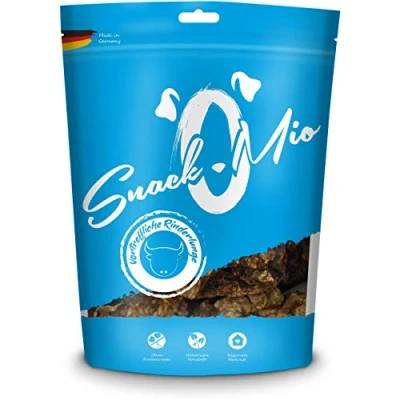 Afbeelding van SnackOMio Premium Hondensnack, heerlijke runderlong, graanvrij, 1 x 500 g