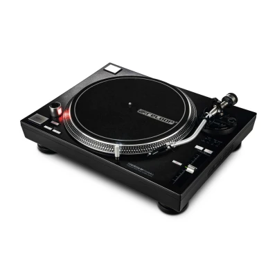 Afbeelding van Reloop RP 7000 MK2 Professionele dj platenspeler met Upper Torque Quartz directe aandrijving, nieuwe toonarmbasis, S tonarm, hoge resolutie pitch sectie digitale fader, zwart metallic