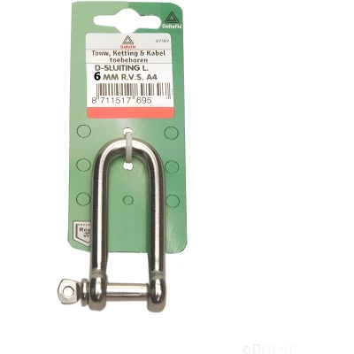 Afbeelding van Deltafix d sluiting lang model r.v.s. a4 6 mm 1 st.