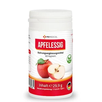 Afbeelding van APFELESSIG primedical Capsules, veganistisch, met vitamine B6, B12, foliumzuur en biotine, 1 x 60 capsules