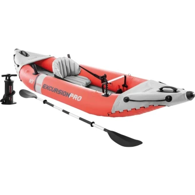 Afbeelding van Intex Excursion Pro K1 Kajak Opblaasbaar Max. 100 kg Eenpersoons 305 x 71 46 cm 17 Verstelbare Voetsteun 2 Vishengelhouders Rood