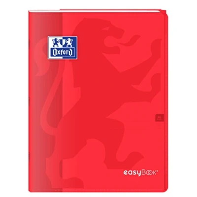 Afbeelding van OXFORD Easybook geniete notitieboek 24 x 32 cm 96 p seyes 90 g Rood