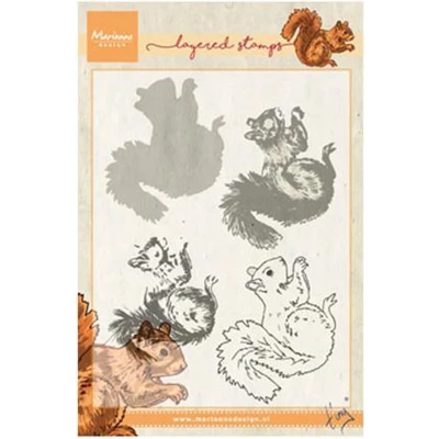 Afbeelding van Marianne Design Stempel Tinys eekhoorn layering TC0856
