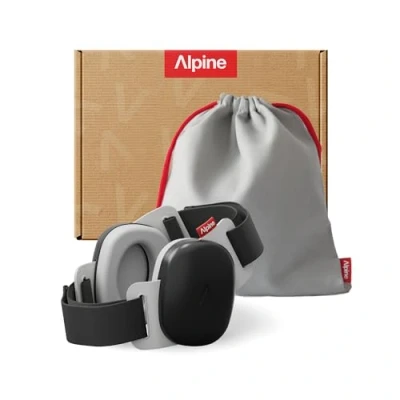 Afbeelding van Alpine Muffy Baby Oorkappen Nieuwe &amp; Verbeterde Gehoorbescherming voor Baby’s en Peuters tot 4 jaar Veilig Rustgevend Ideaal Reizen CE Gecertificeerd Zwart