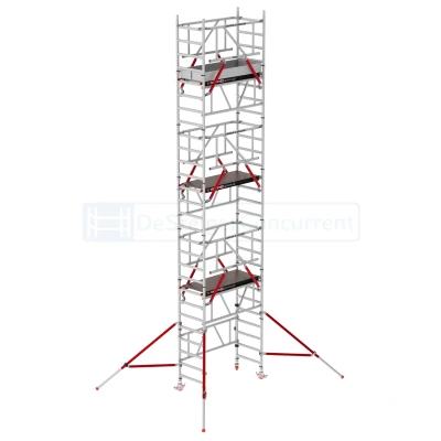 Afbeelding van Eenpersoonssteiger Altrex MiTOWER PLUS Safe Quick L165xB75cm 8.20m werkhoogte Houten platformen