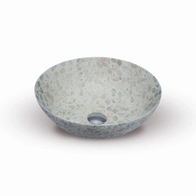 Afbeelding van LoooX Ceramic Terrazzo Opzetkom 40x15 cm Beige