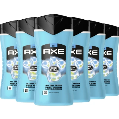 Afbeelding van Axe Ice Chill 3 in 1 Douchegel 6 x 250 ml Voordeelverpakking