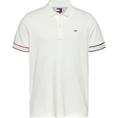 Afbeelding van Tommy Jeans FLAG CUFF Poloshirt, Heren, Maat: XL, Sour cream