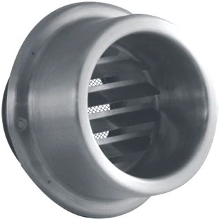Afbeelding van Nedco rvs gevelrooster met kraag Ø 100 mm gaas