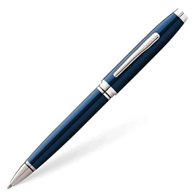 Afbeelding van Cross Coventry Balpen (lijnbreedte M, inclusief geschenkverpakking) blauw/chroom, 1 stuk