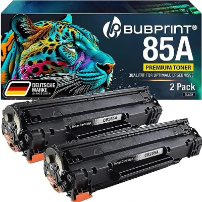 Afbeelding van Bubprint 2 tonercartridges compatibel als vervanging voor HP 85A CE285A Laserjet Pro P1102 P1102W P1106 P1100 P1109W M1132 M1136 MFP M1212nf M1217nfw M1212 M1210 zwart