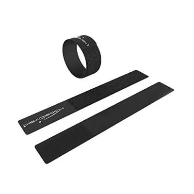 Afbeelding van KabelDirekt klittenband kabelbinders hersluitbaar 2 cm x 16 (herbruikbaar, stuks, zwart)
