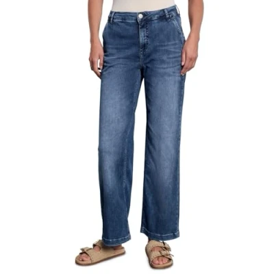 Afbeelding van Street One Studio Jeans met brede pijpen, Dark Blue Wash., 27