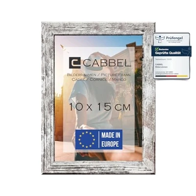 Afbeelding van CABBEL fotolijst 10x15 cm, berken, stevige MDF houten lijst, breukvast plexiglas, om op te hangen &amp; staan, ideaal voor foto&#039;s/afbeeldingen/collage