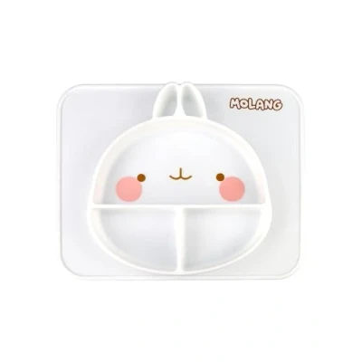 Afbeelding van 6vibes Molang Siliconen bord voor baby&#039;s, antislip, BPA vrij, vaatwasser en magnetron, kinderen