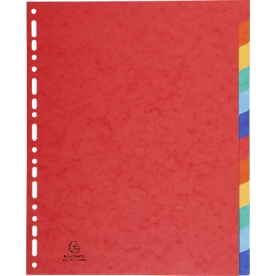 Afbeelding van Tabblad echt glanskarton 225g 12 tab 24x32cm Exacompta