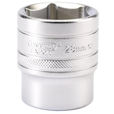 Afbeelding van Draper 16619 1/2&quot; vierkante aandrijving 6 punts socket, 28mm maat, blauw
