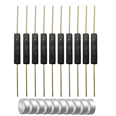 Afbeelding van Gebildet 10stks Kunststof Reed schakelaar Contact, Magneet Near Connect Circuit, Away Break Magnetische Inductieschakelaar (3mm x 14mm) met Magneten