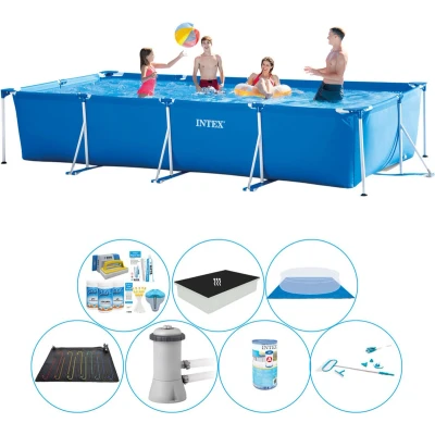 Afbeelding van Intex Frame Pool Rechthoekig 450x220x84 cm Alles in 1 Zwembad Set