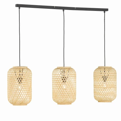 Afbeelding van Fischer &amp; Honsel Rotan hanglamp Calla licht hout 860006