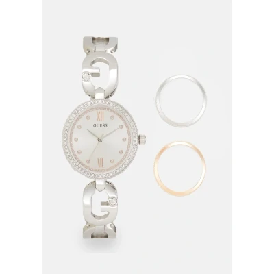 Afbeelding van Guess Empower SET Horloge silvercoloured, Dames, Maat: One Size, Silver coloured