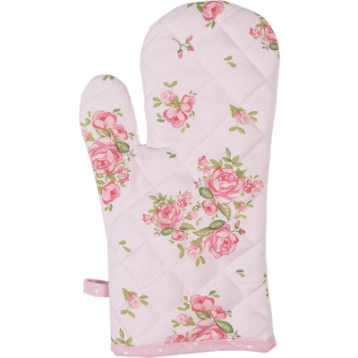 Afbeelding van Clayre &amp; Eef Kind Ovenwant 12x21 cm Roze Katoen Rozen