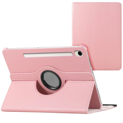 Afbeelding van Samsung Galaxy Tab S9 Hoes: iMoshion 360 Draaibare Bookcase Roze Kunstleder Tablet Hoezen