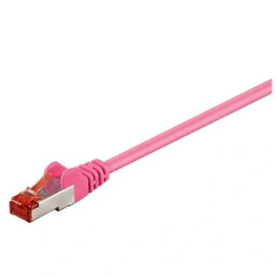 Afbeelding van Netwerkkabel Cat6 S/FTP 0.5 meter (100% koper, LSZH, Roze)