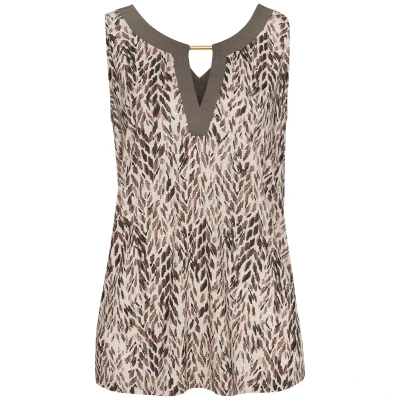 Afbeelding van Lascana Top met sieraccessoire, zachte viscose, alloverprint