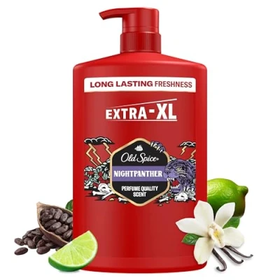 Afbeelding van Old Spice Nightpanther 3 in 1 douchegel &amp; shampoo voor mannen, l, langdurige, frisse geur parfumkwaliteit haar en gezicht