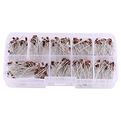 Afbeelding van 200 Stuks 10 Waarden 1w Zener Diode Assortiment Elektronische Kit Met Doorzichtige Doos 1n4738 1n4748