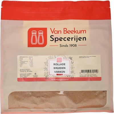 Afbeelding van Van Beekum Specerijen Rollade Kruiden Varken 1 kilo (hersluitbare stazak)