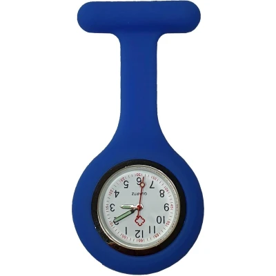 Afbeelding van Fako® Verpleegstershorloge Zusterhorloge Verpleegster Horloge Siliconen RVS Lumi Donkerblauw