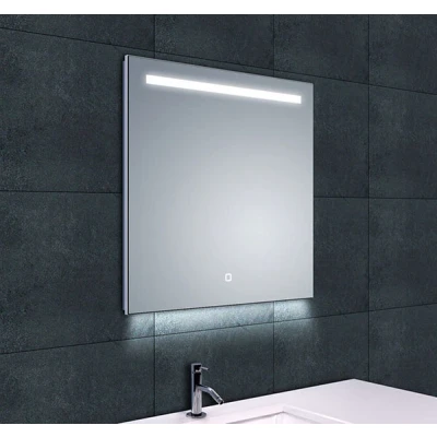 Afbeelding van Wiesbaden Ambi one spiegel vierkant met LED, dimbaar en spiegelverwarming 60 x cm