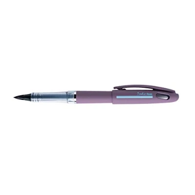 Afbeelding van Pentel Tradio TRJ99V A, vulpen uit de serie Sport Chic, matte paarse behuizing, navulbare zwarte inkt