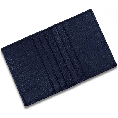 Afbeelding van Dal Negro Portemonnee Rfid 8.8 X 11,5 Cm Leer Donkerblauw
