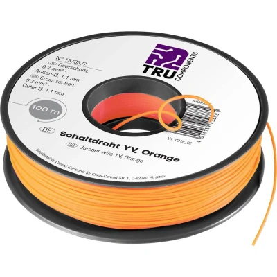 Afbeelding van TRU COMPONENTS 1567895 Schakeldraad Yv 1 x 0.20 mm² Geel 50 m