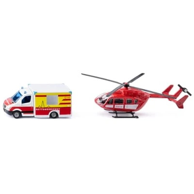 Afbeelding van Siku 1748 Mercedes Benz Ziekenwagen en Helicopter