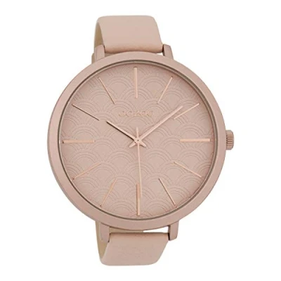 Afbeelding van OOZOO Timepieces roze horloge met poeder leren band C9675
