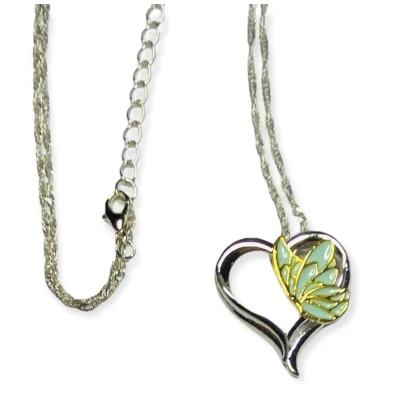 Afbeelding van Bijoux by Ive Ketting met hanger Vlinder in hart