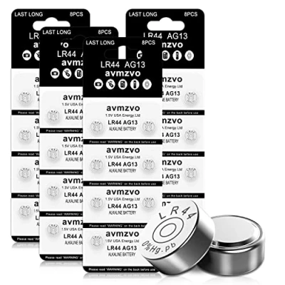 Afbeelding van LR44 Knoopcel AG13 1,5V Alkaline Batterij 32 stuks 357/357A/L1154/A76/GPA76，Zonder Kwik 【3 jaar garantie】