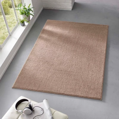 Afbeelding van Effen Vloerkleed Qualis Taupe 80x150 Cm