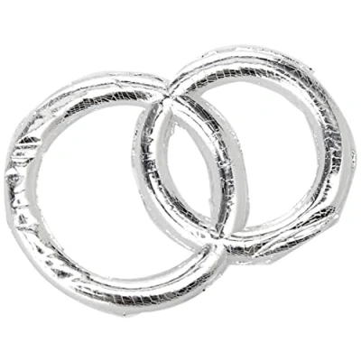 Afbeelding van EFCO Wax Decoratie Trouwringen 30 mm 1 st. Zilver Briljant
